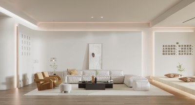 现代家居客厅3D模型下载